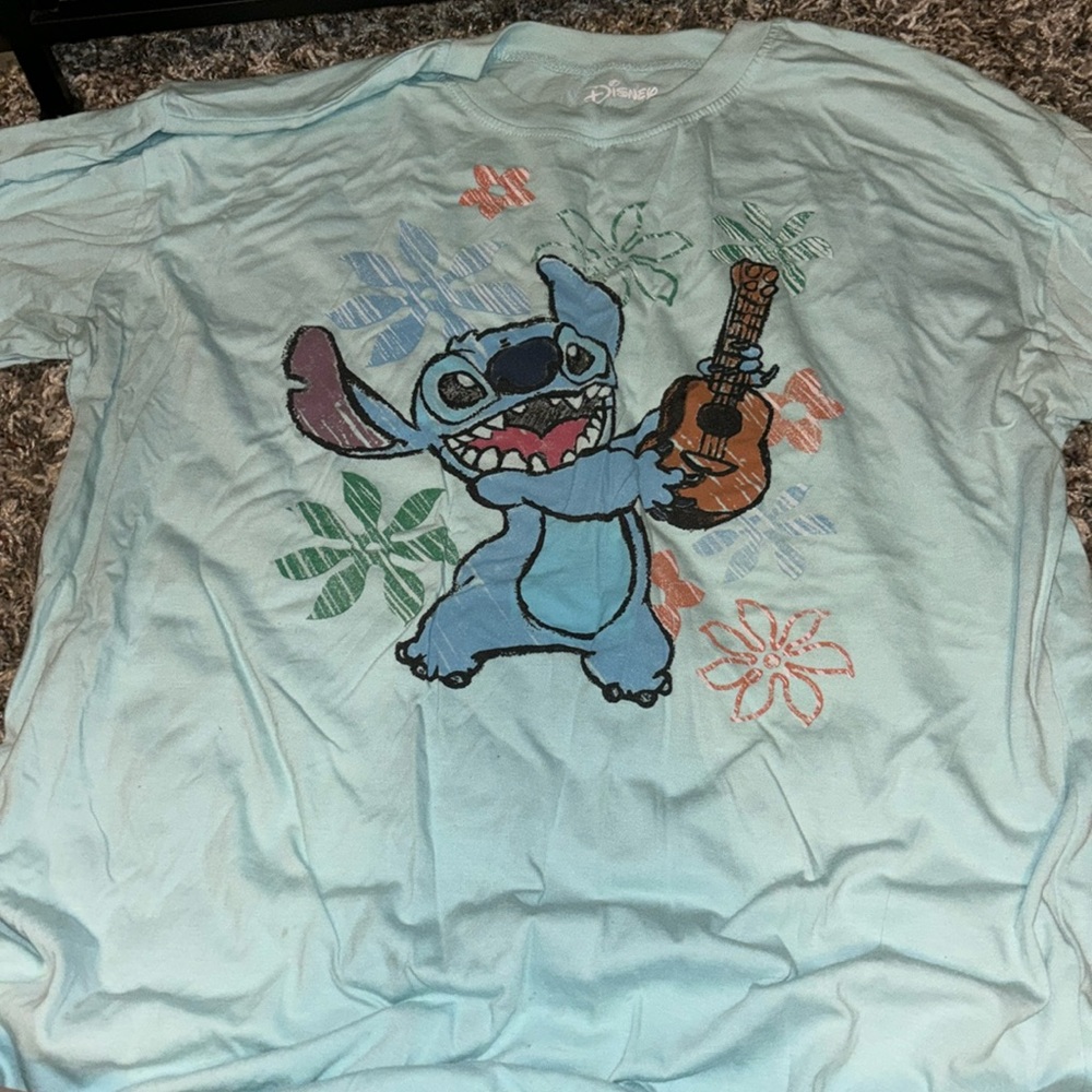 stitch playing guitar short sleeve